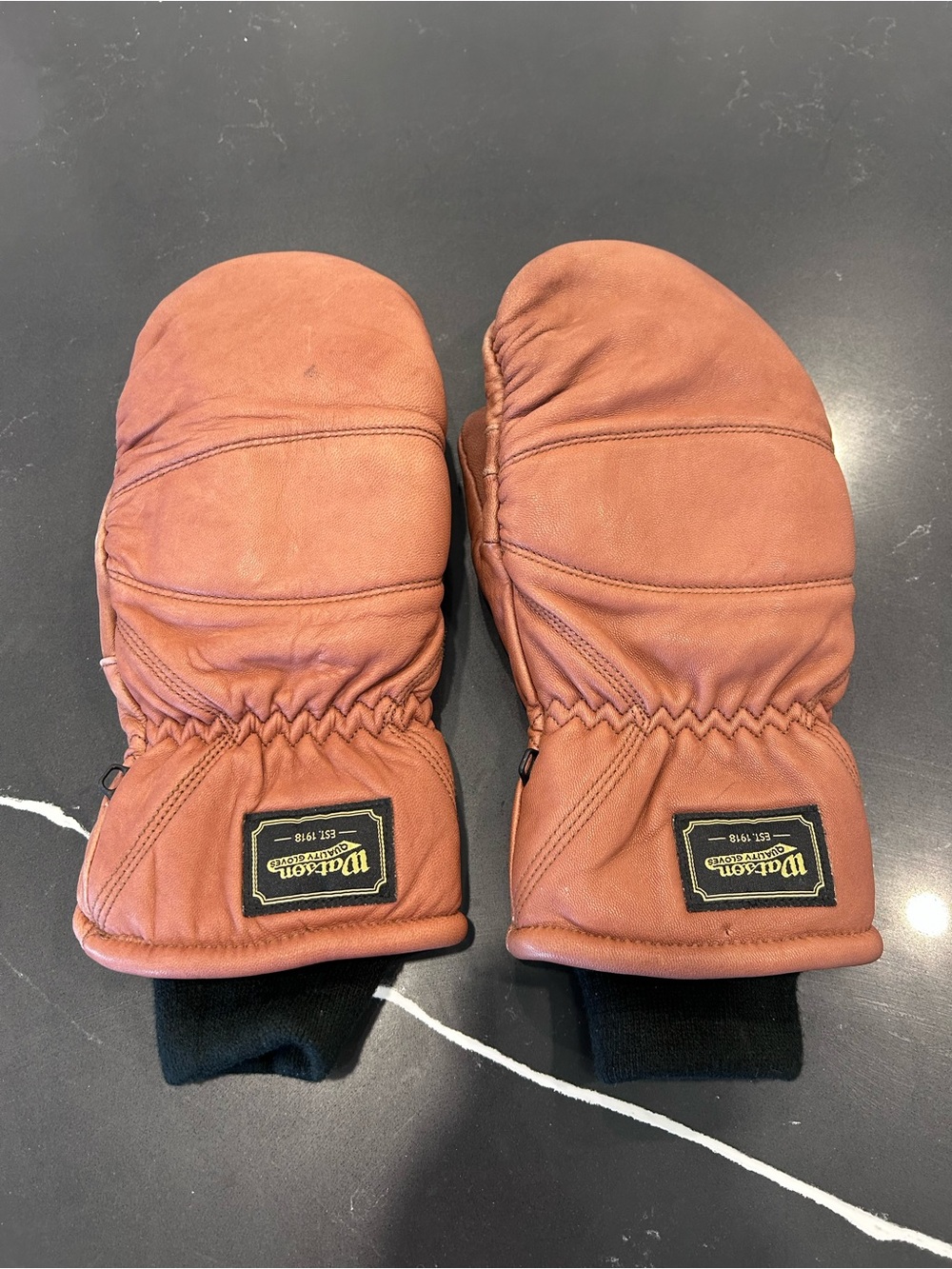 Watson Gloves Crazy Horse Grain Goatskin Leather Mitts Water Resistant Unisex